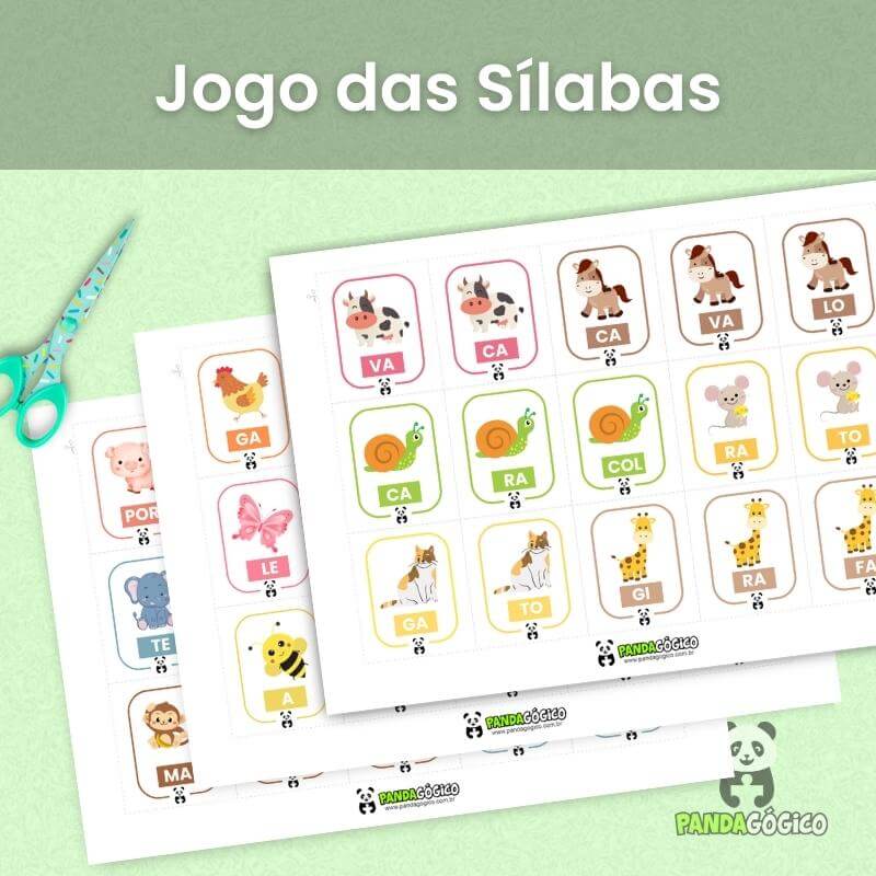 jogo dos animais montando as sílabas