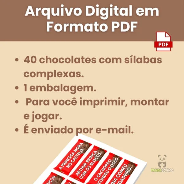 Arquivo Chocolate da Leitura - Sílabas Complexas - Imagem 4