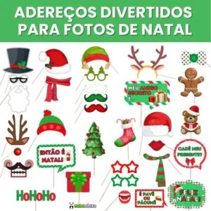 Arquivo Kit Plaquinhas Divertidas para Fotos de Natal