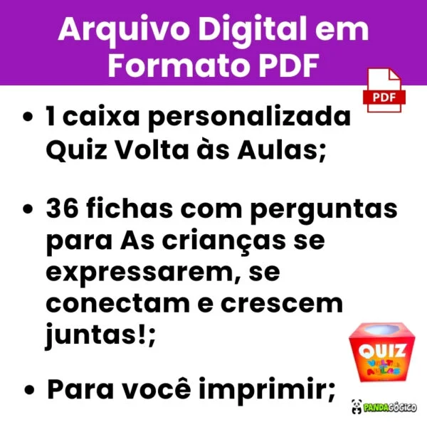 Arquivo Quiz Volta às Aulas - Imagem 4
