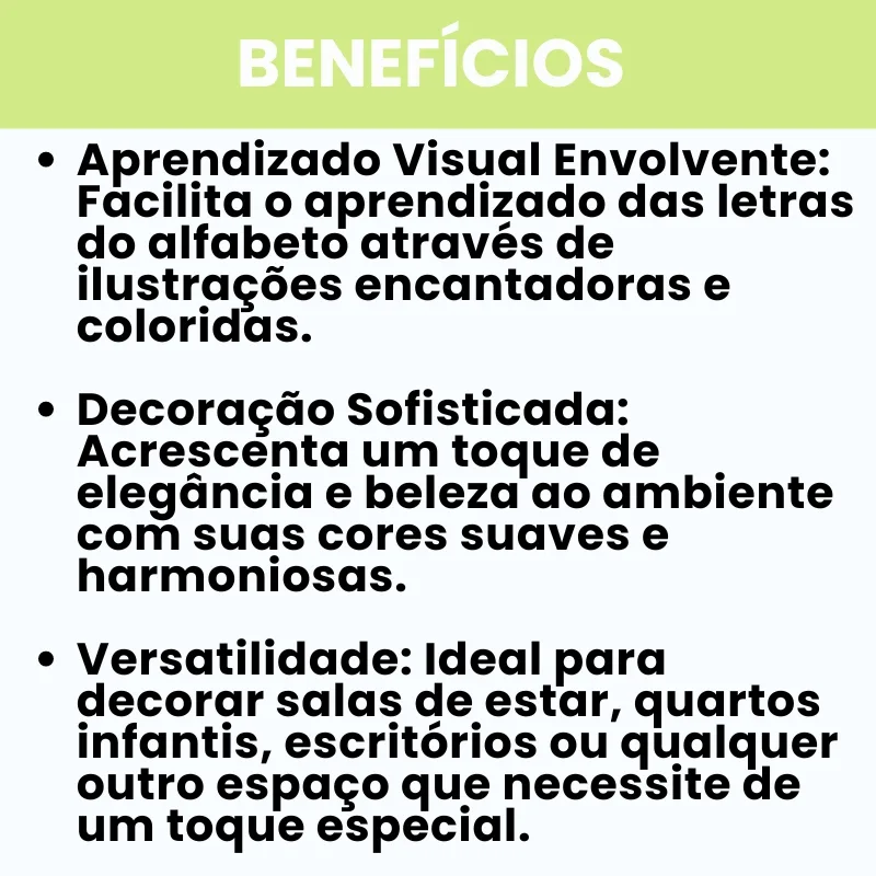 Arquivo Pôster Alfabeto Aquarela - Imagem 4