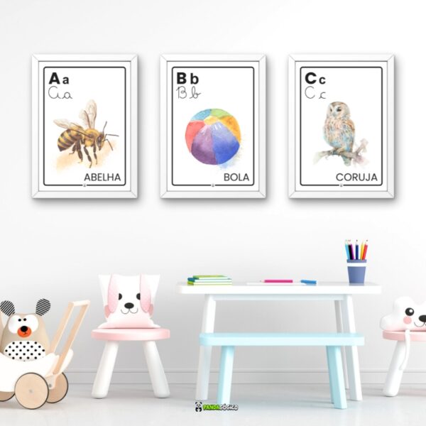 Poster Alfabeto Aquarela, alfabeto, pandagogico, atividades para educação infantil, atividades educativa infantil, jogos educativos, atividades educação (7)