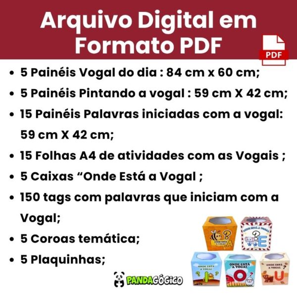 Arquivo Super Combo A Vogal do Dia - A E I O U - Imagem 7