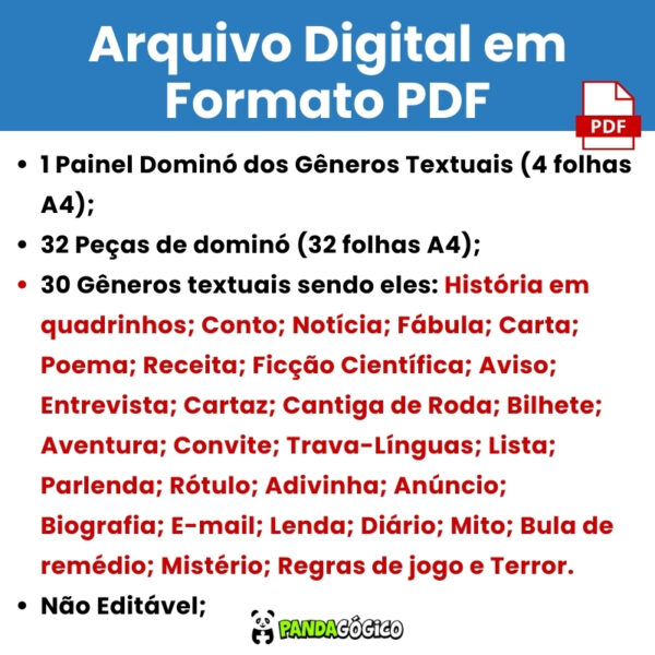 Arquivo Dominó Gêneros Textuais - Imagem 4
