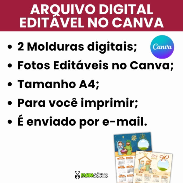 Arquivo Moldura Calendário Cristão 2026 - Canva - Imagem 6