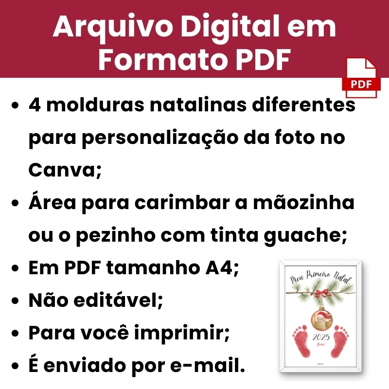 Arquivo Moldura Meu Primeiro Natal 2025 - Canva - Imagem 7