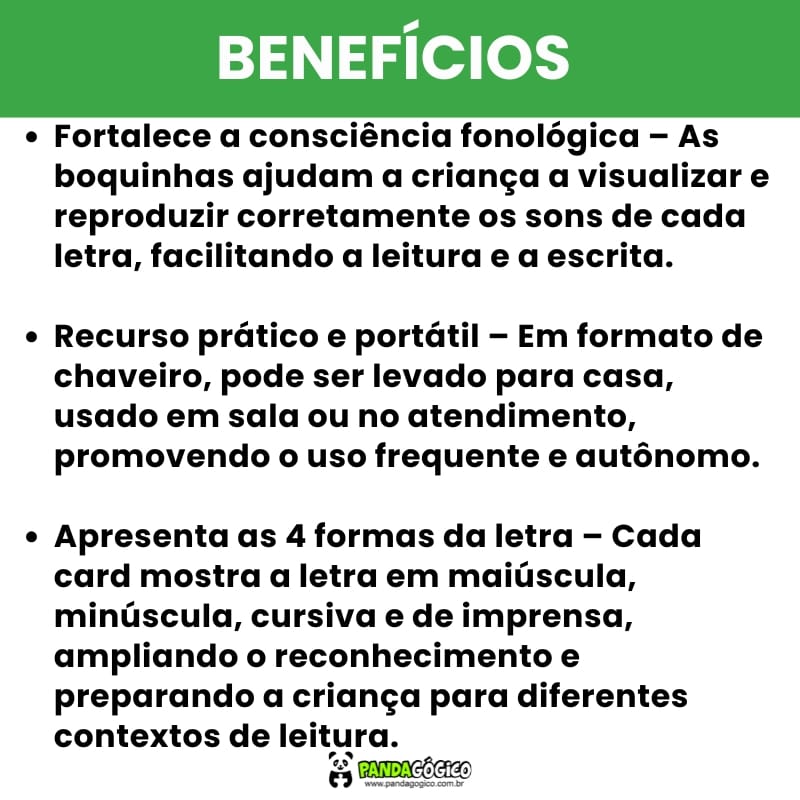 Arquivo Chaveiro Alfabeto Fônico Verde e Amarelo - Imagem 3