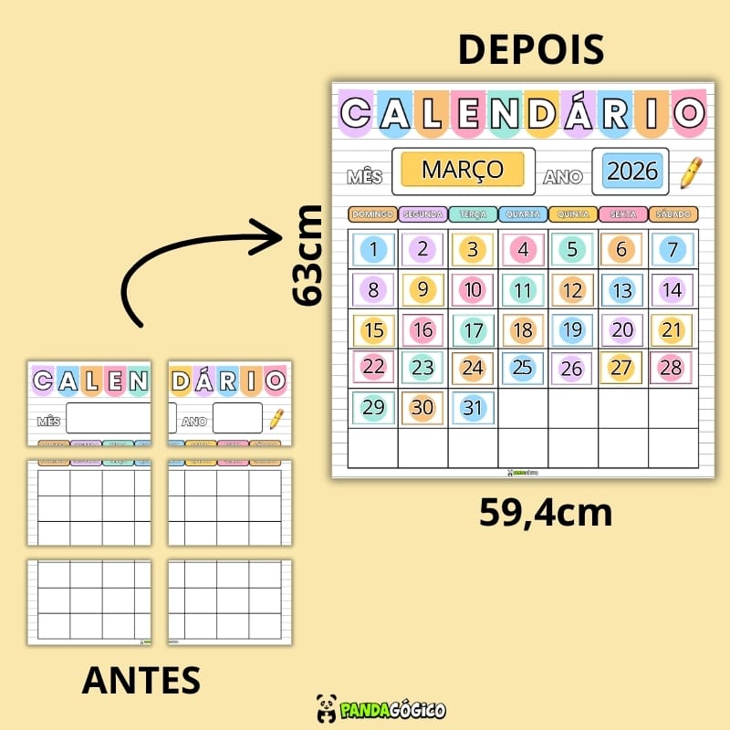 Arquivo Calendário Colorido - Imagem 2