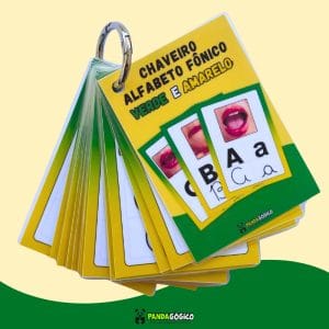 Arquivo Chaveiro Alfabeto Fônico Verde e Amarelo