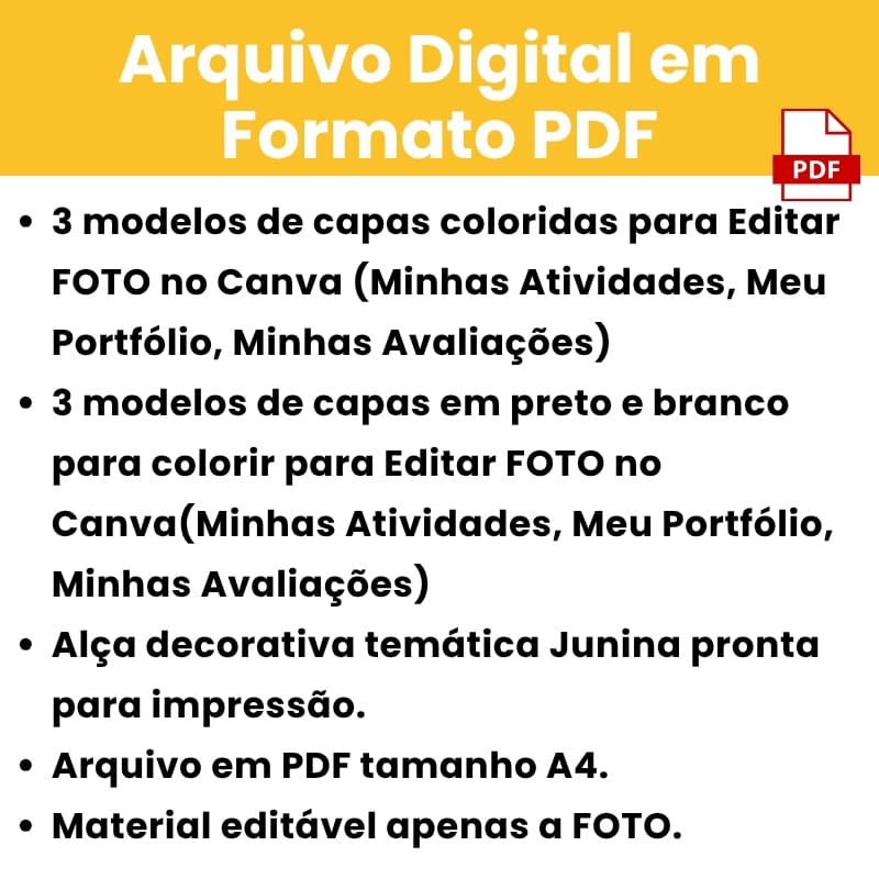 Arquivo Capas de Atividades – Tema Festa Junina - Canva - Imagem 5