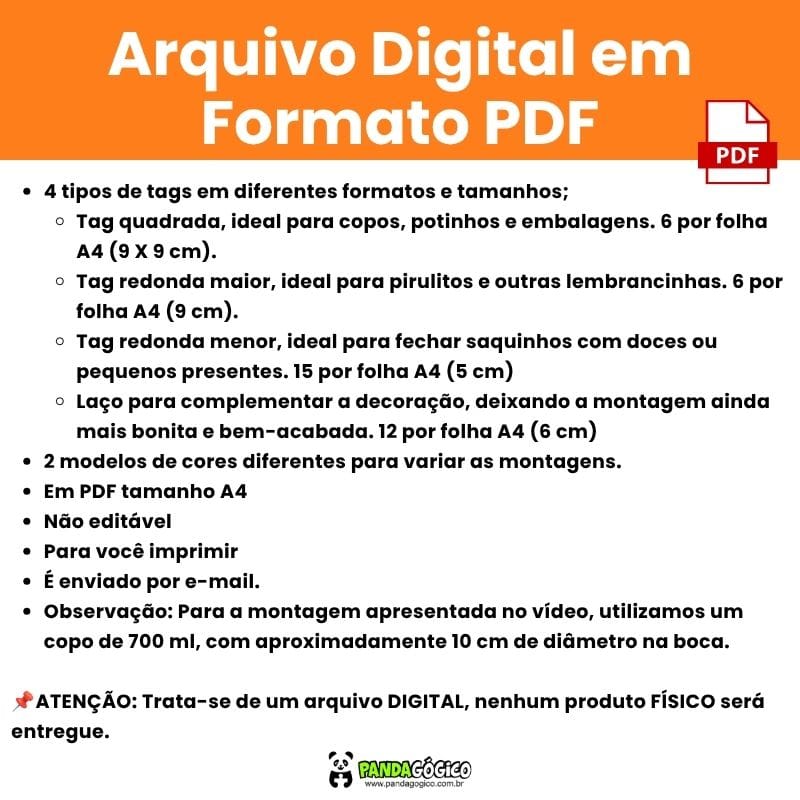 Arquivo Tags para Copo - Dia das Crianças - Imagem 7