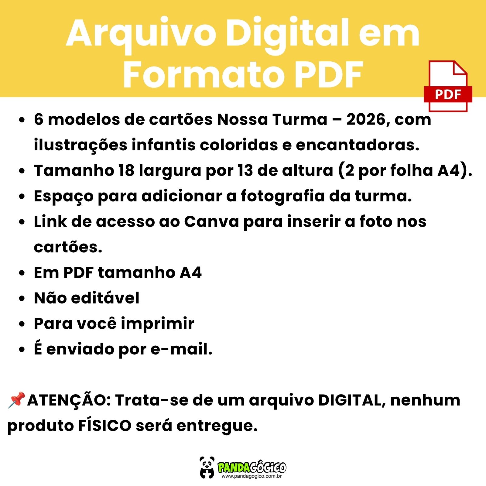 Arquivo Cartão Nossa Turma - 2026 - Canva - Imagem 7